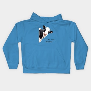 I Am Not Amoosed Pun Cartoon Style Cow Kids Hoodie